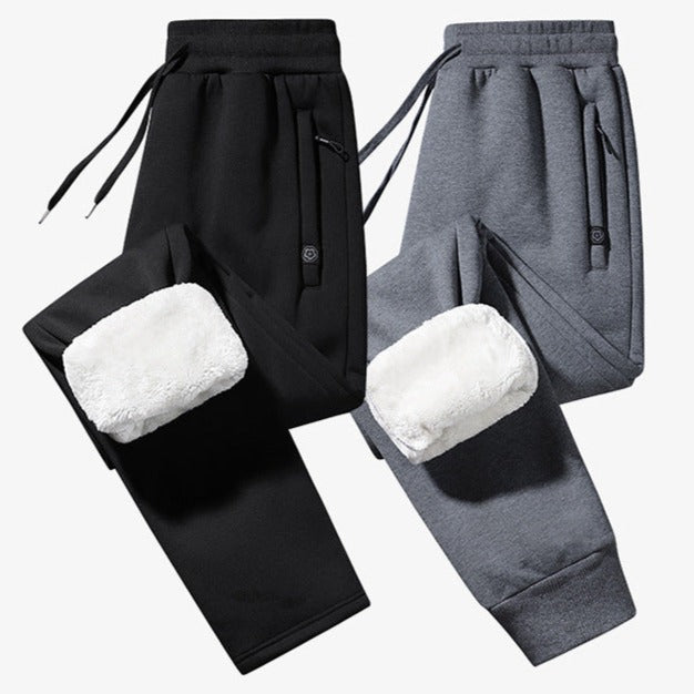 Men Winter Thicken Fleece Warm Trousers 1886