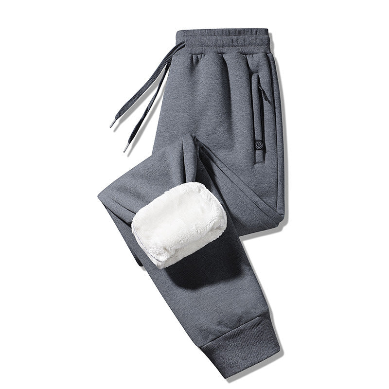 Men Winter Thicken Fleece Warm Trousers 1886