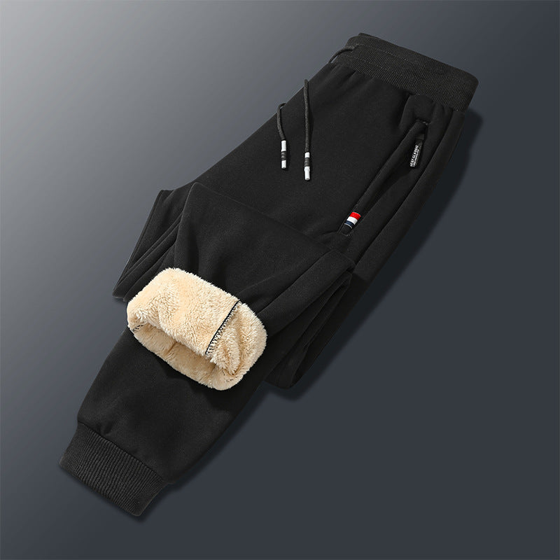 Men Winter Thicken Fleece Warm Trousers Sweatpants 1888