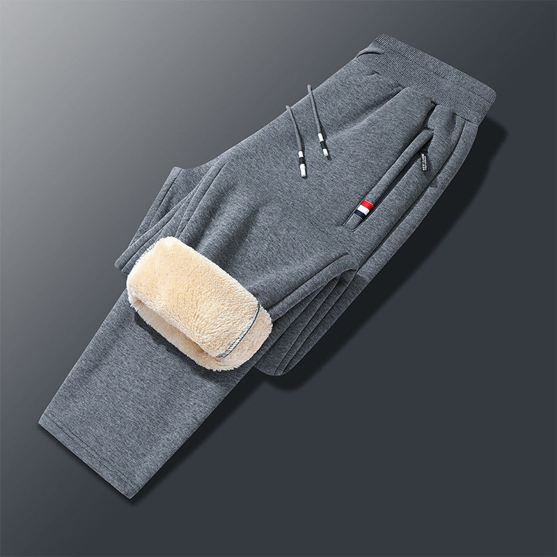 Men Winter Thicken Fleece Warm Trousers Sweatpants 1888